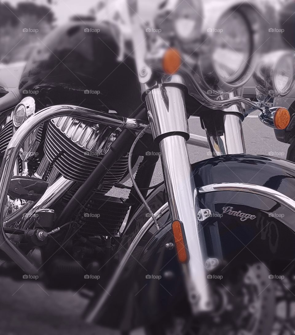 Indian motorcycle close up