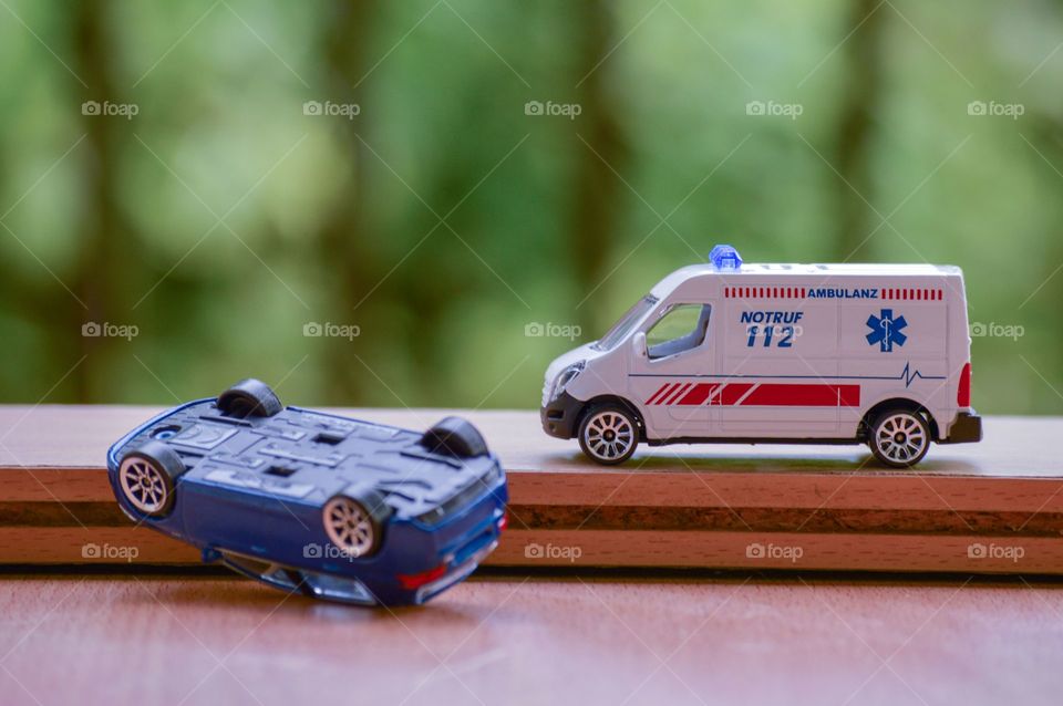 Ambulance car model, car toy