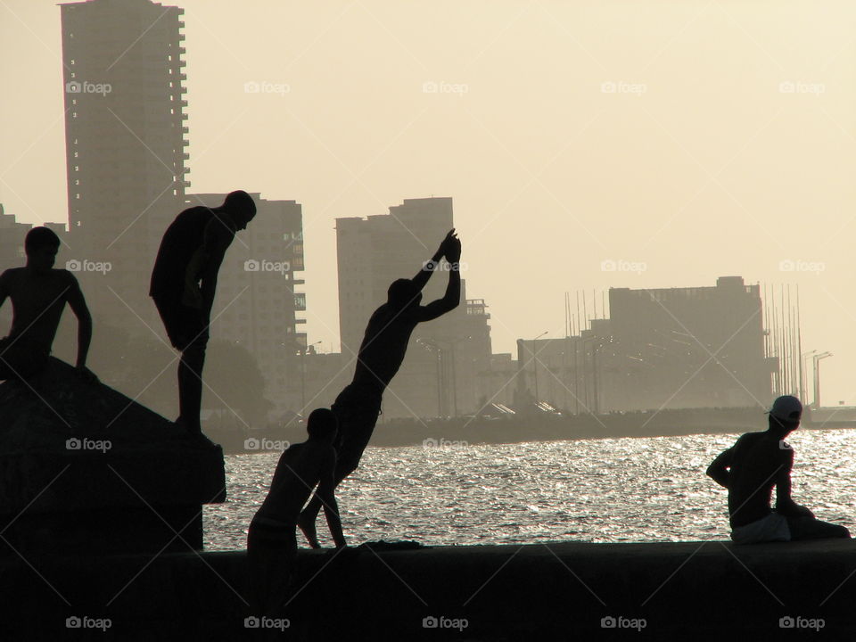 Boys playing in Havana, Cuba