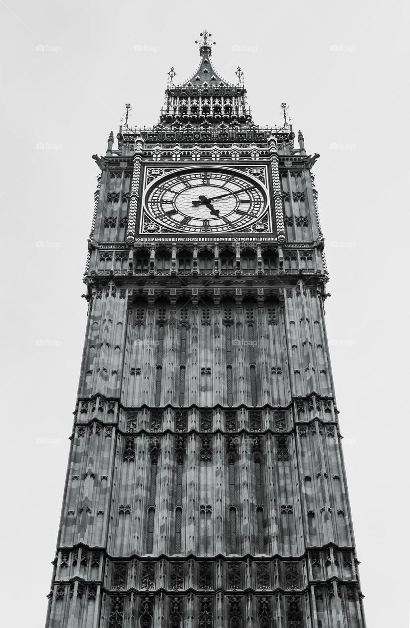 Elizabeth Tower which houses Big Ben in London, UK 