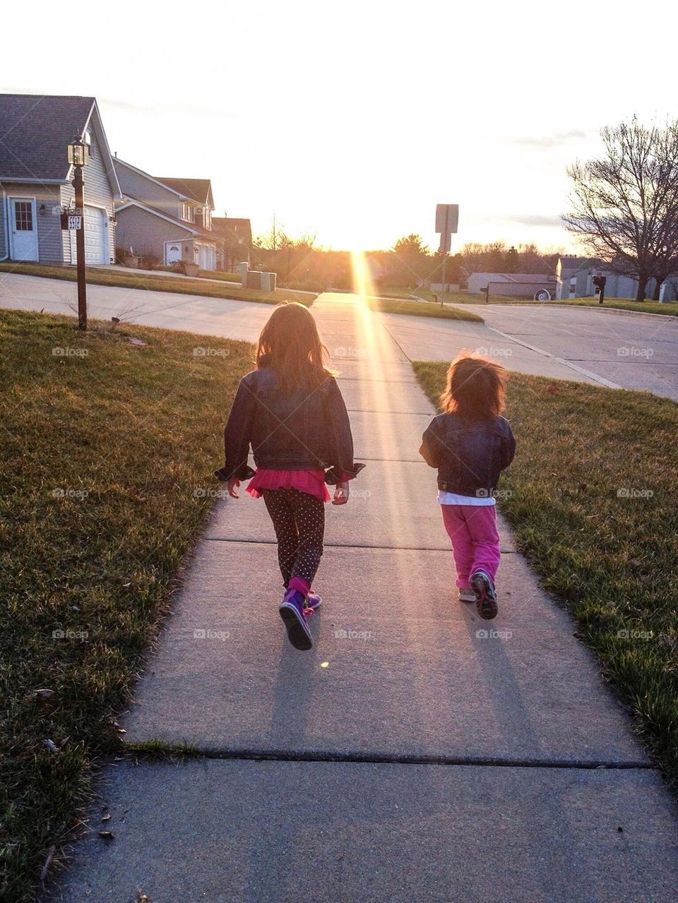 Kids at Sunset