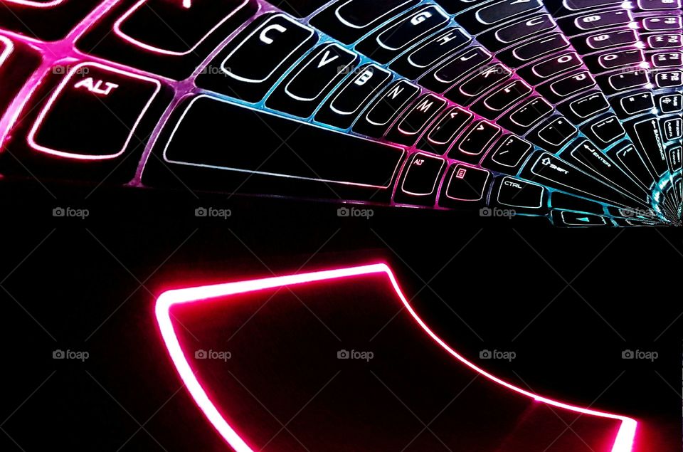 Futuristic spiral keyboard