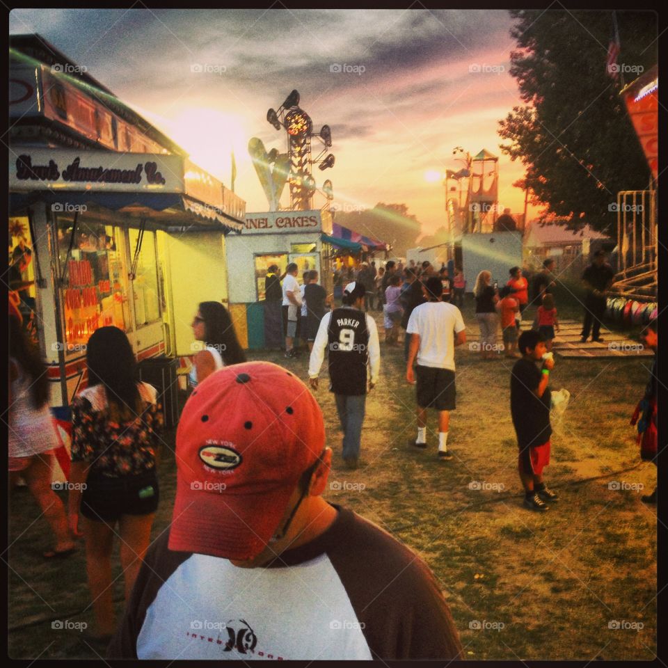 Umatilla County Fair 2013. Sunset at the county fair.