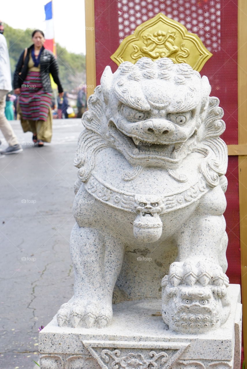 Lion statue