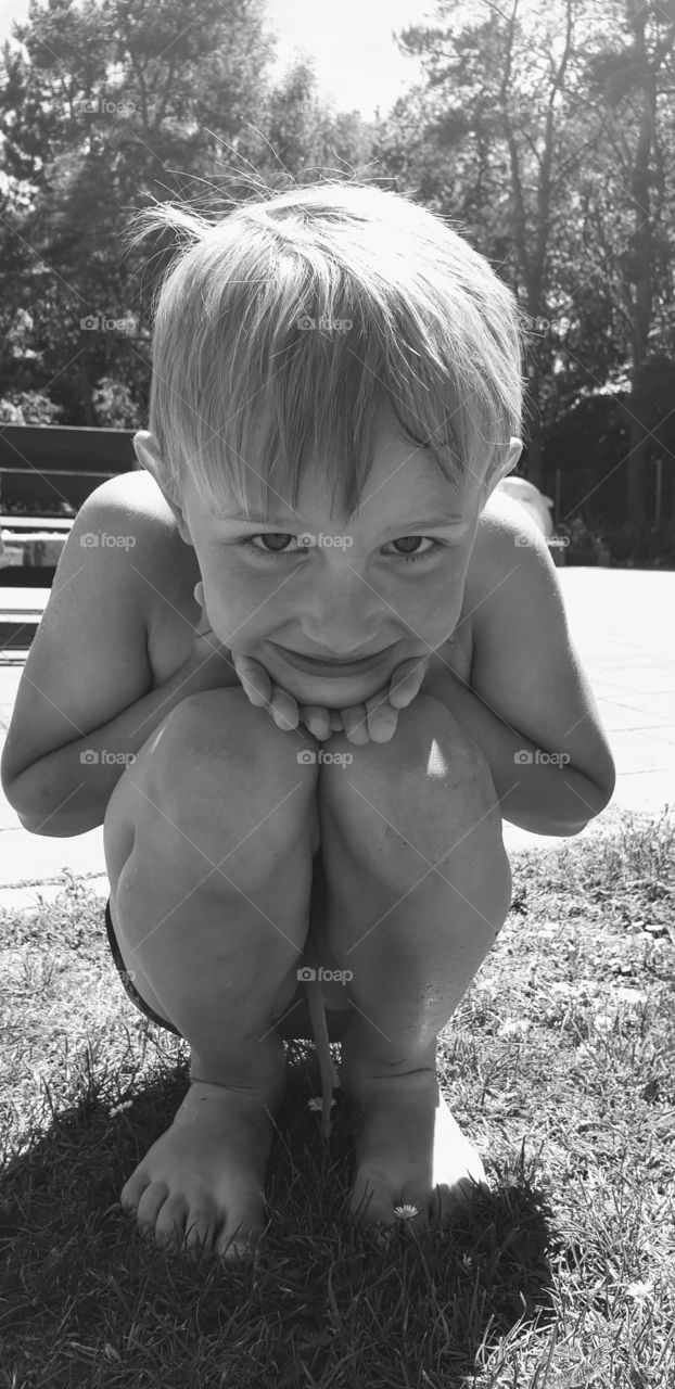 a mischievous little boy