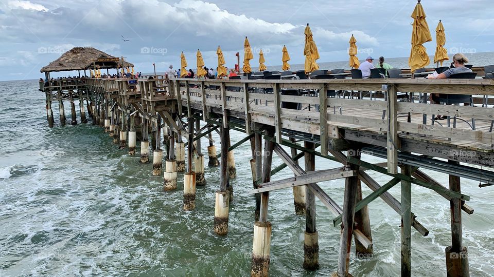 Pier In The East Florida Atlantic Ocean Shore