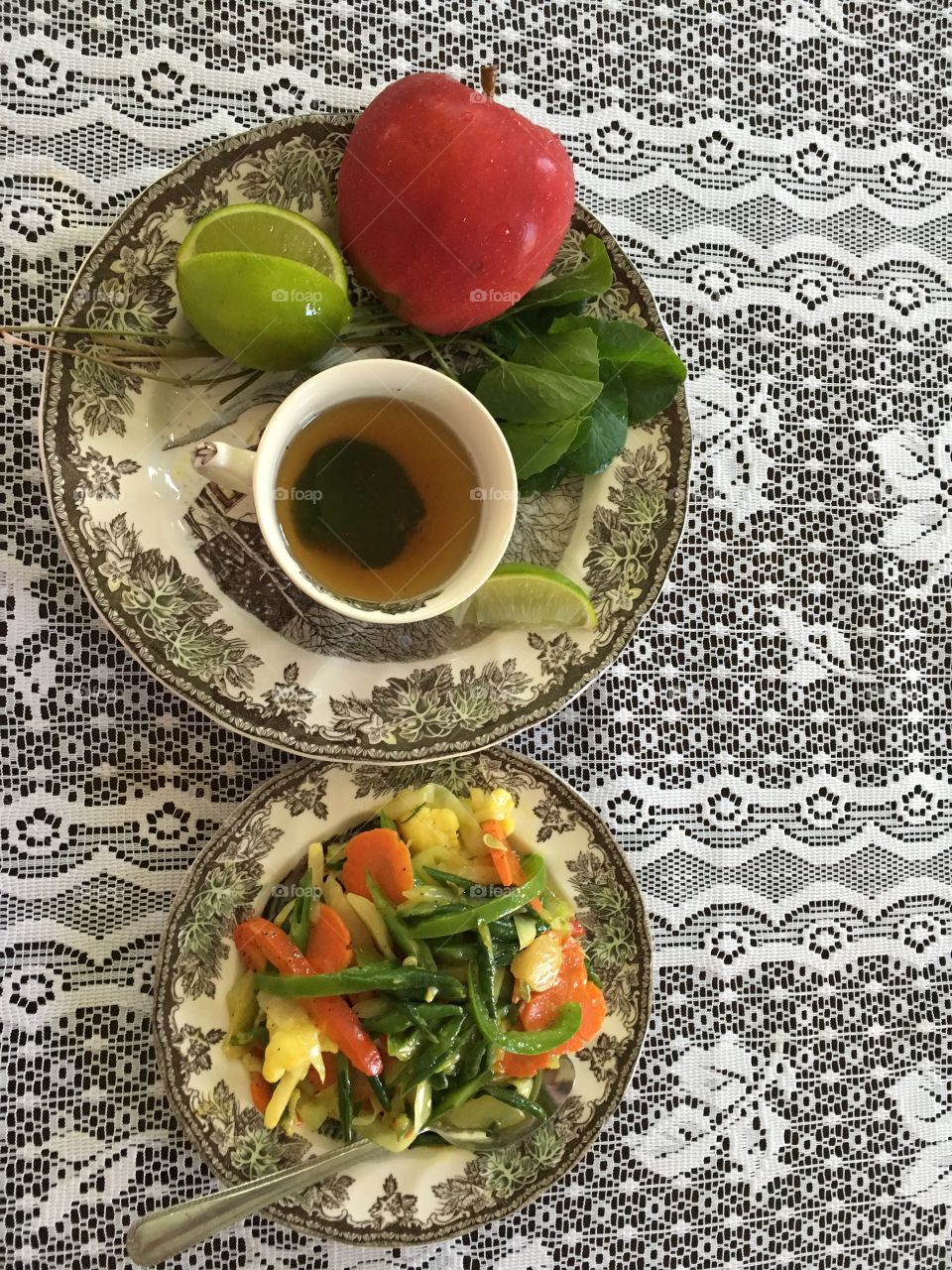 Vegetables and Tea