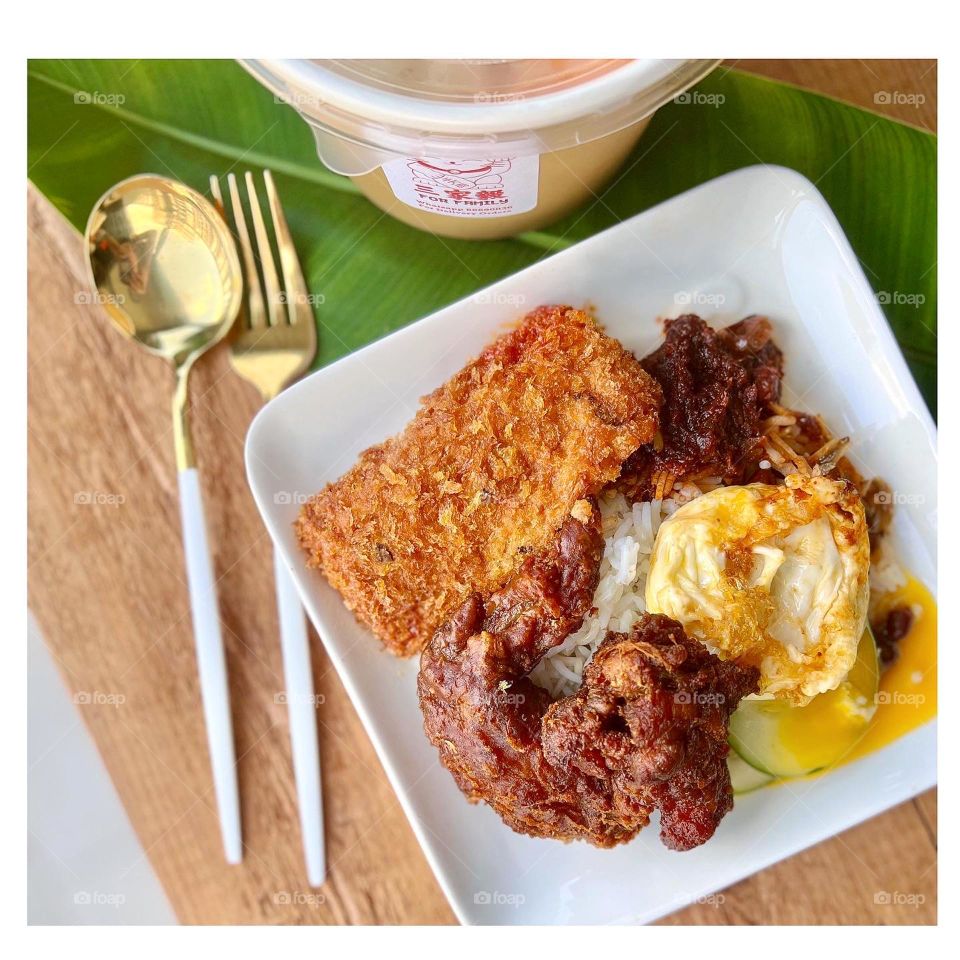 Asian comfort food - nasi lemak