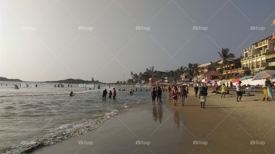 new Year enjoy at beach