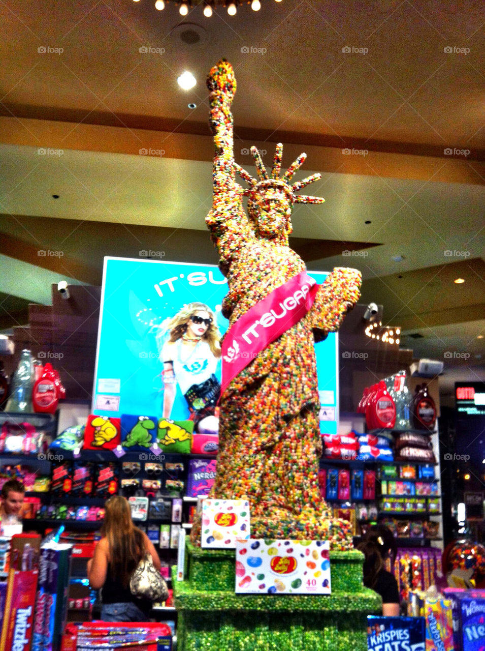 Statue of Liberty made of sweets