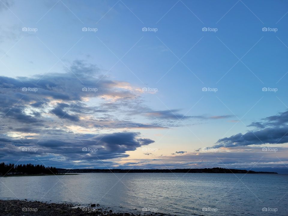 Calm Sky and Ocean in Beautiful British Columbia