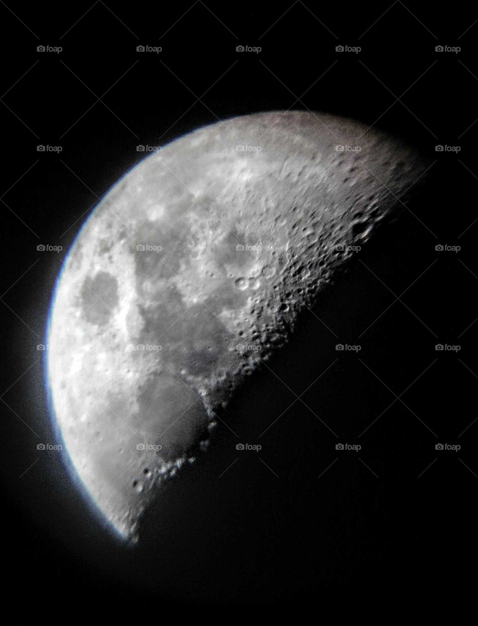 moon from cheap telescope