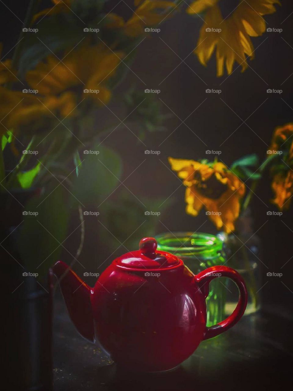 I don't know when I bought this red teapot or why I bought??!! . Colors give meaning to my life، and colors are the  meaning of the  beauty...