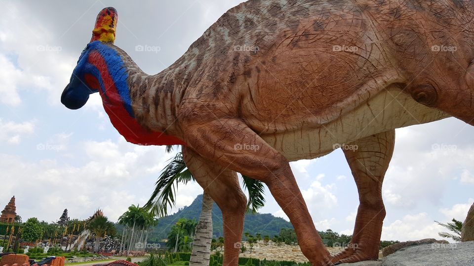 Dinosaur statue