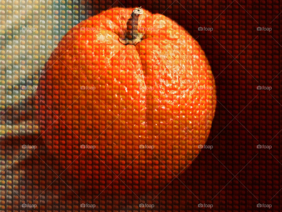 Ive been experimenting with mosaics using photo patterns developed with desktop tools. This is a picture of an orange with a mosaic pattern made of 25 different colour & b&w presets of the same photo. Fun to learn new skills and i love the effect! 