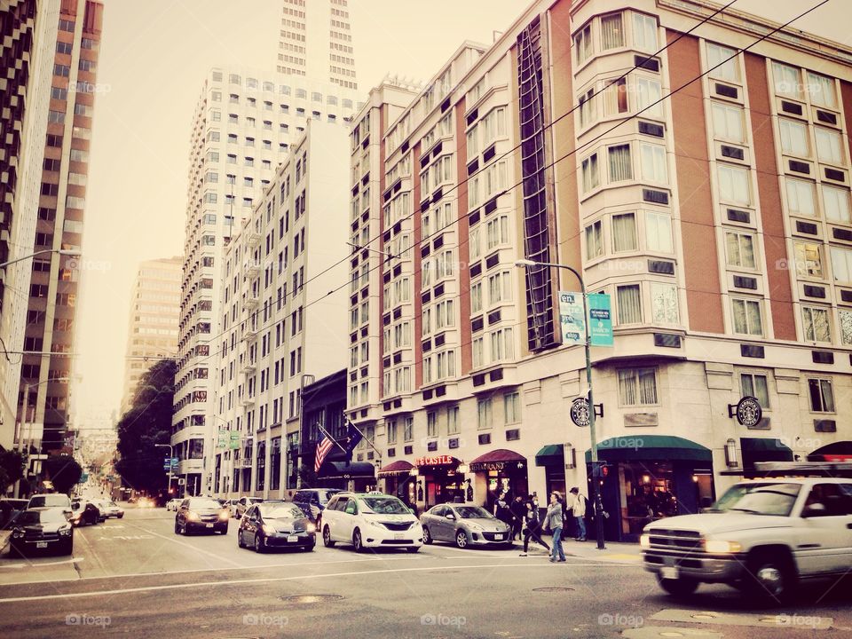 San Francisco city streets intersection 