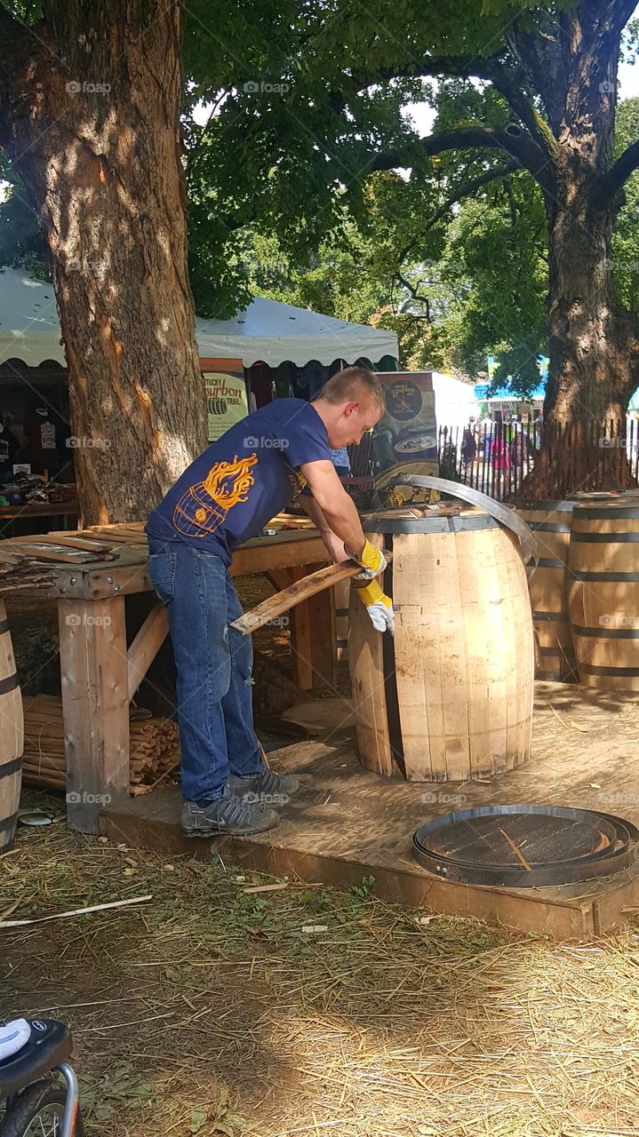 Bourbon barrel making