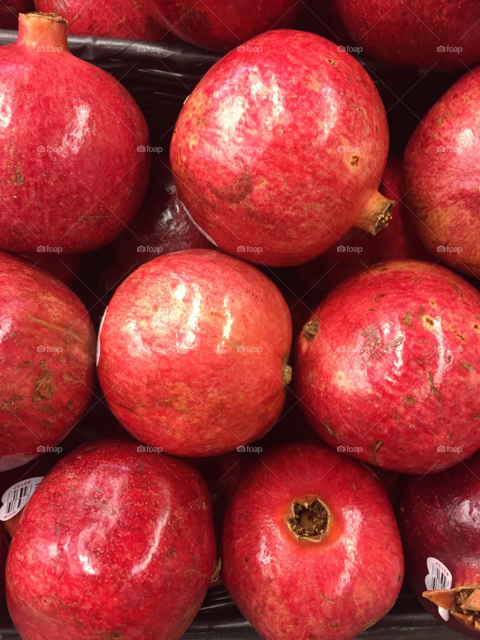 Full frame of pomegranate fruits