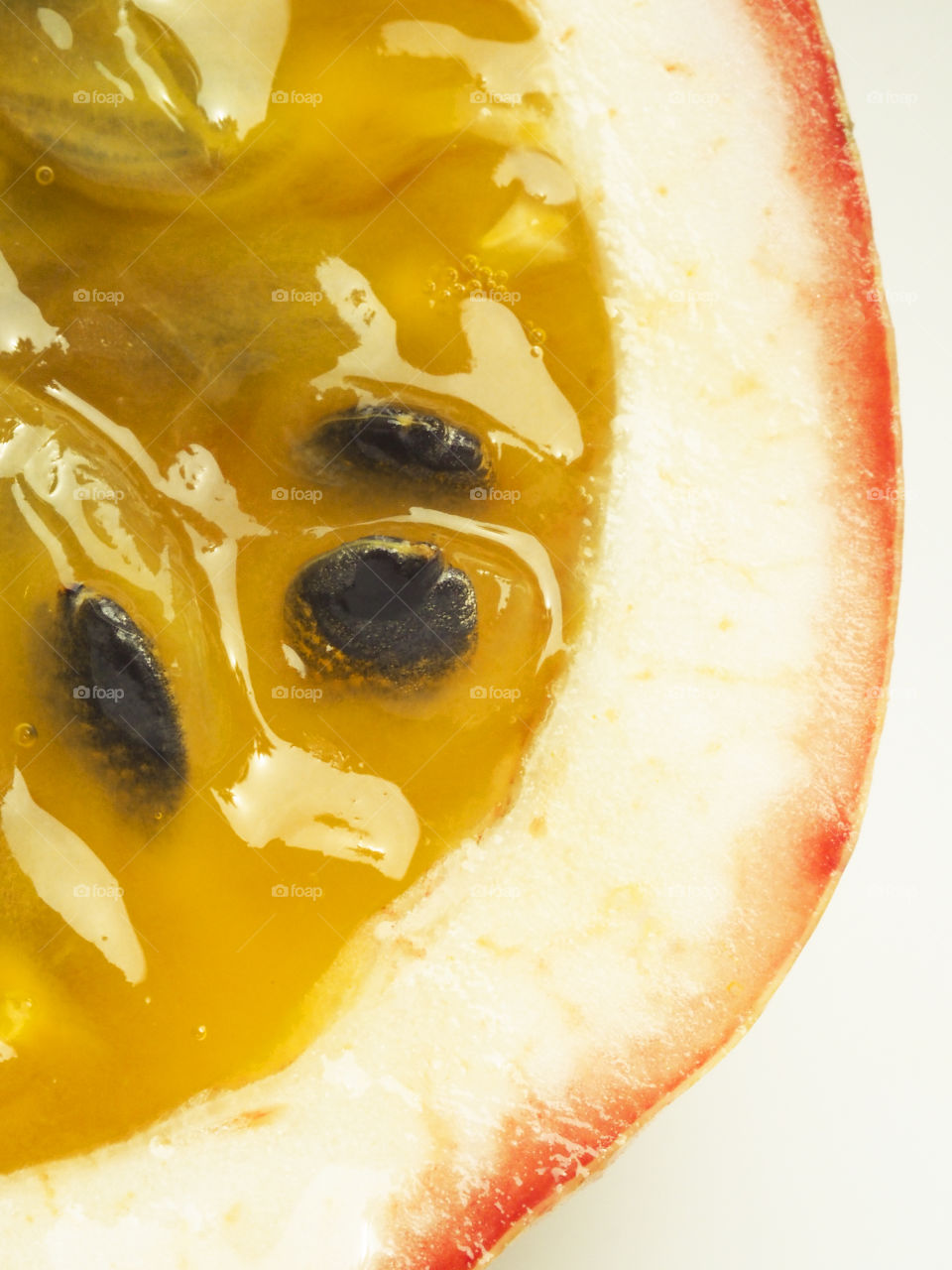 Extreme close-up of passion fruit