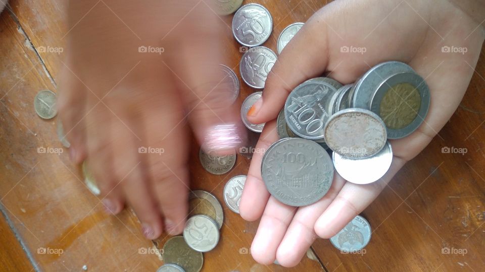 Old coins that are still in storage