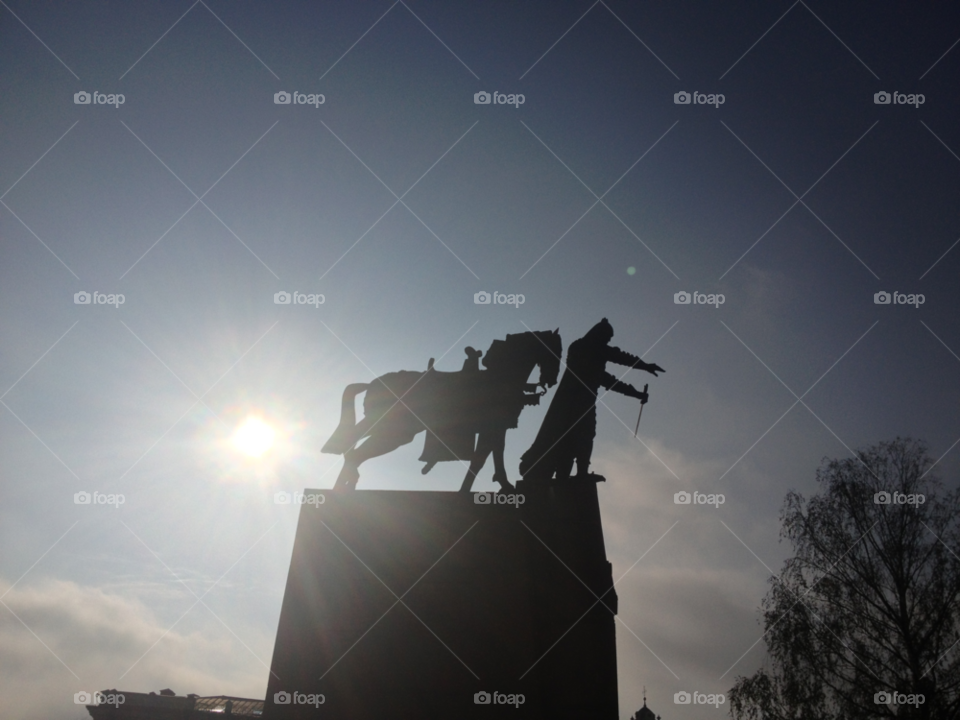 sky sun horse monument by penguincody