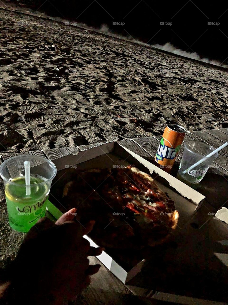 romantic dinner on the beach at the Black Sea, Romania