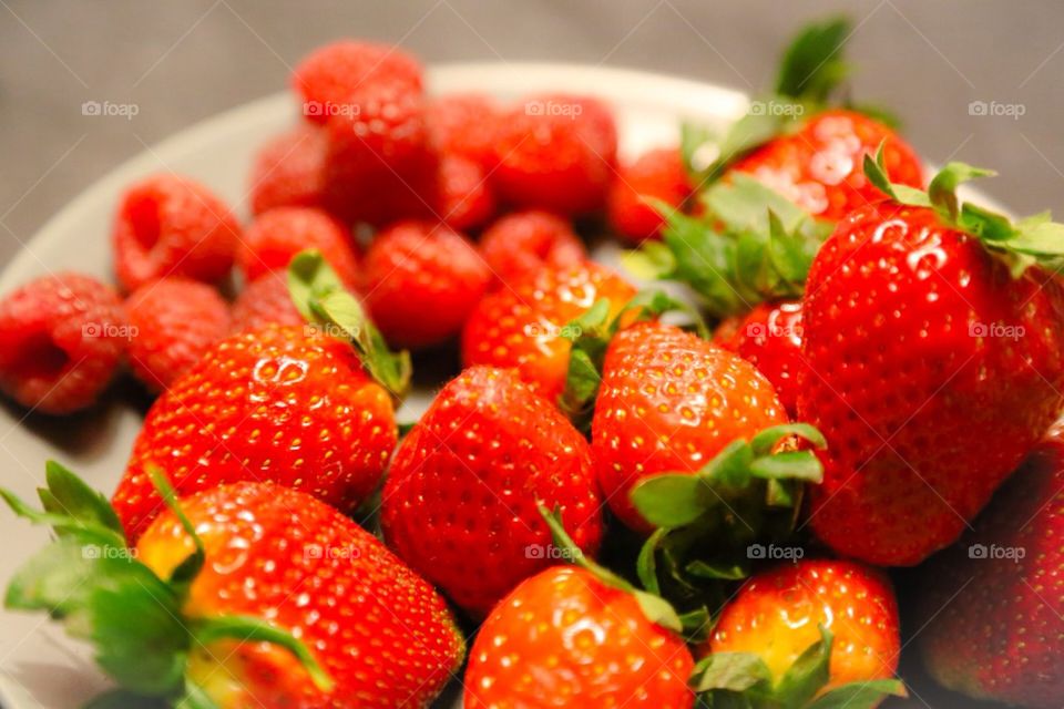 Fresh Strawberries on a plate