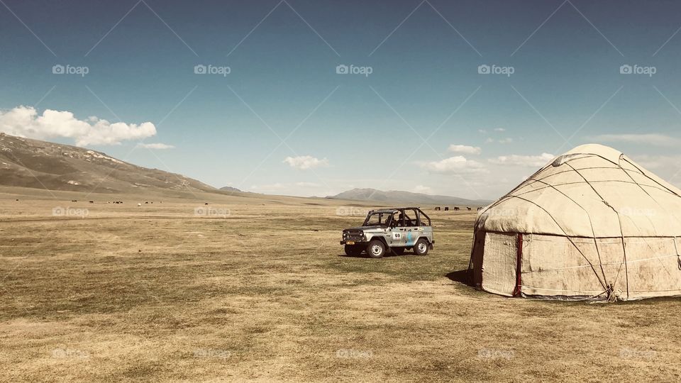 Yurt in Kyrgyzstan near Köl Su