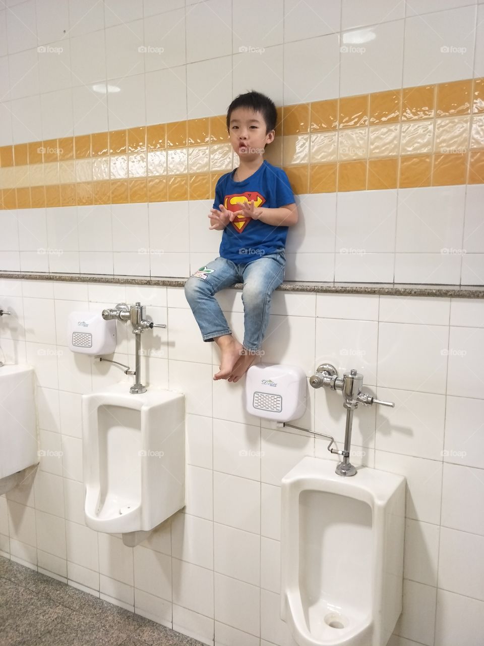 superman in toilet