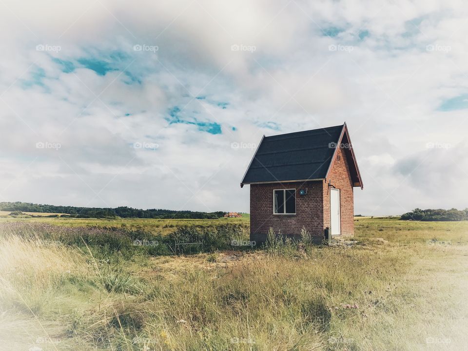The smallest house on the island, on a warm and beautiful summerday