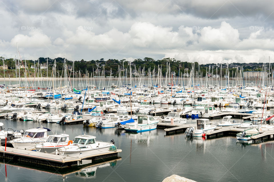 sailing ships on a cloudy day