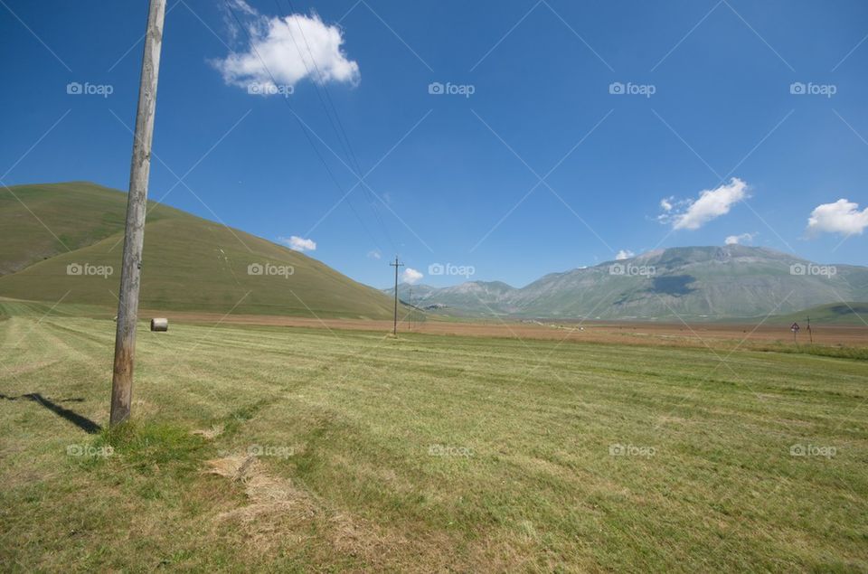 Landscape, Castelluccio di Norcia, Umbria region, Italy