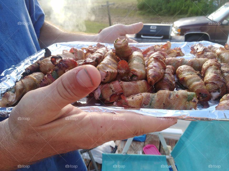 bacon wrapped jalapeno peppers with cream cheese inside