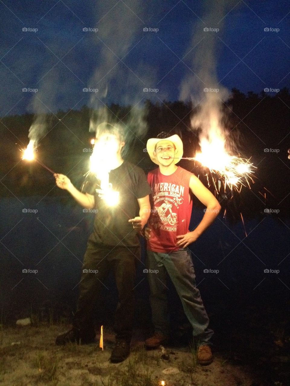 Sparklers and camping