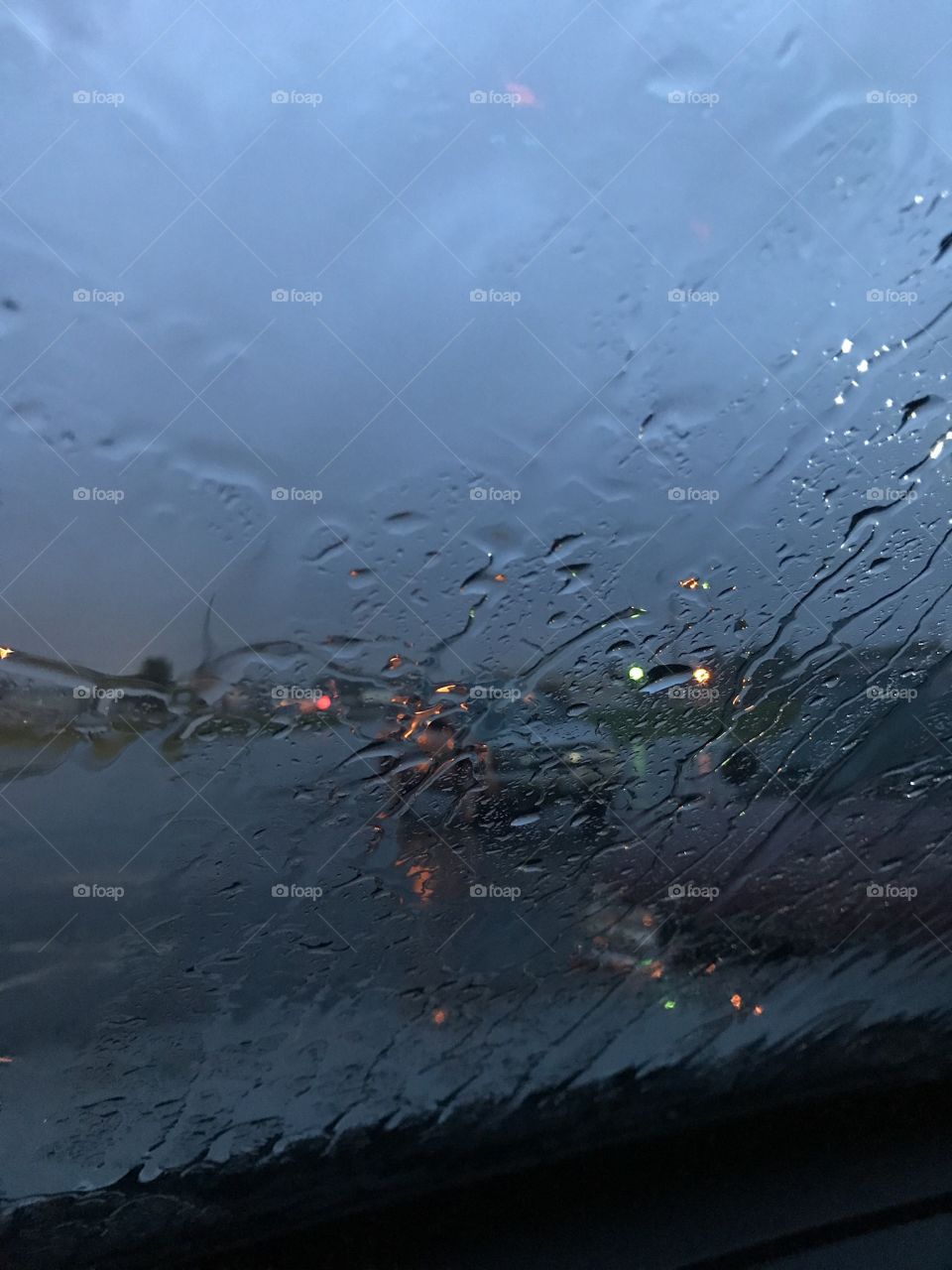 Rainy window view