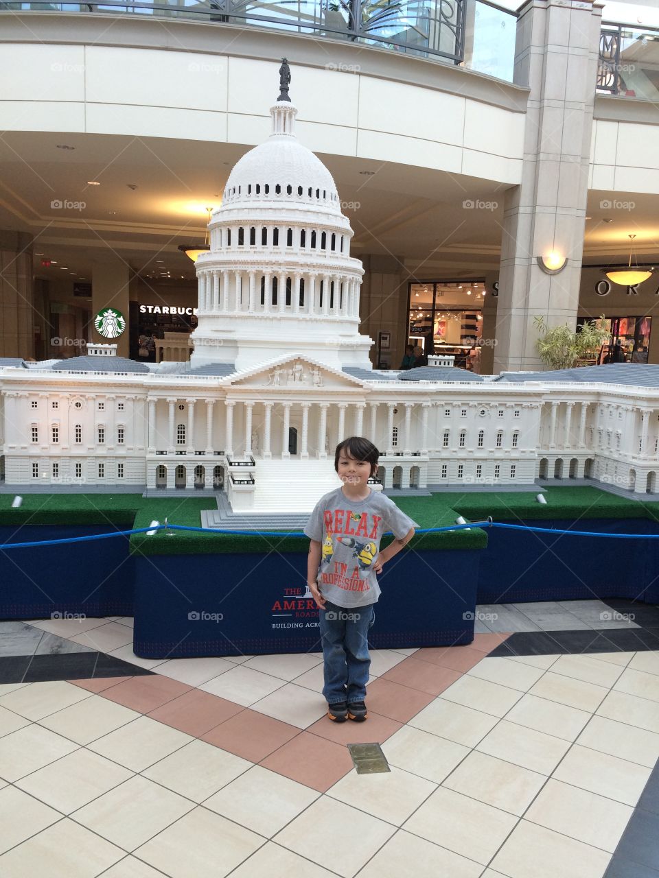 Lego capital building . Lego display at the mall