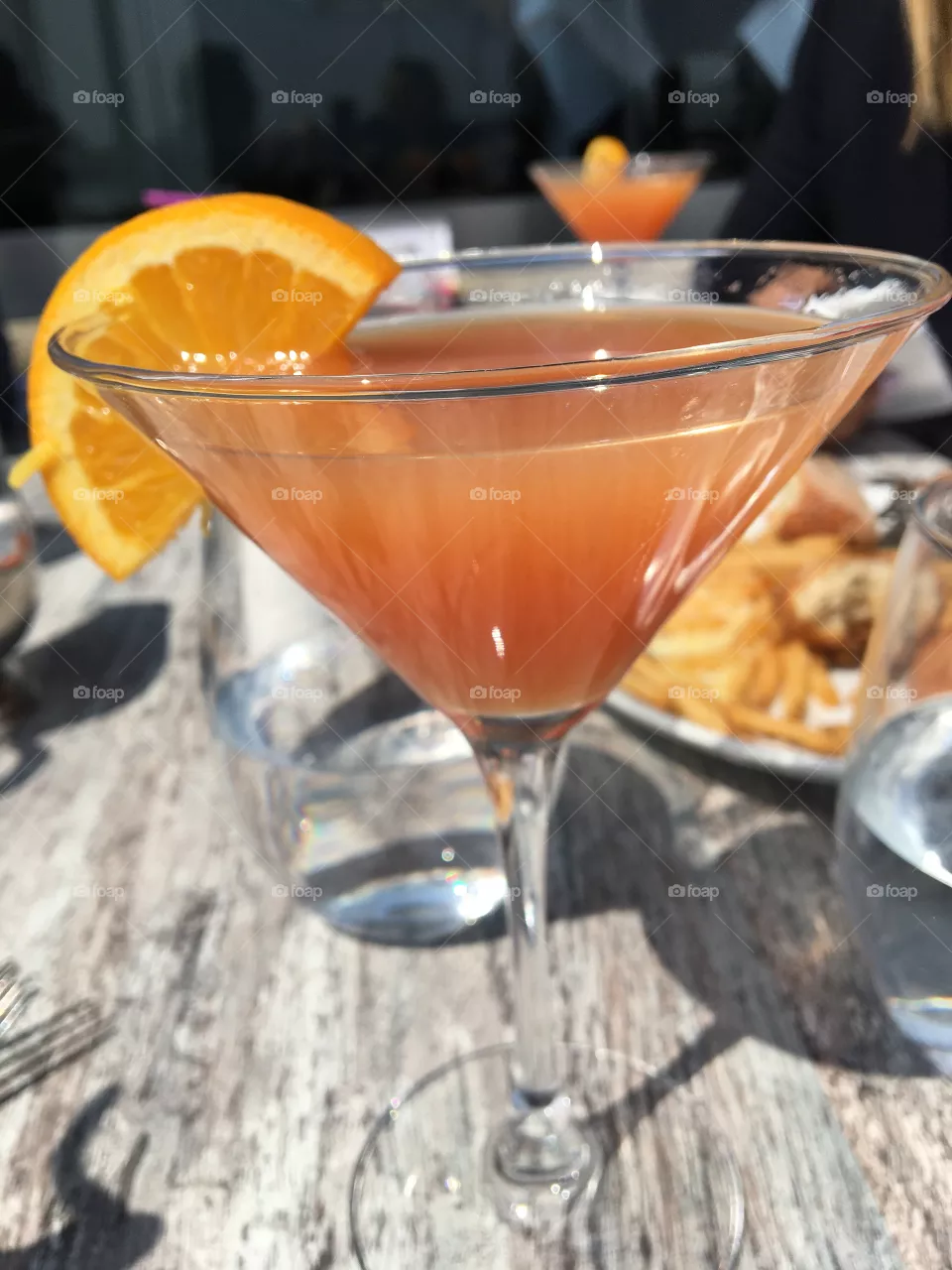 Passion fruit cosmo cocktail 