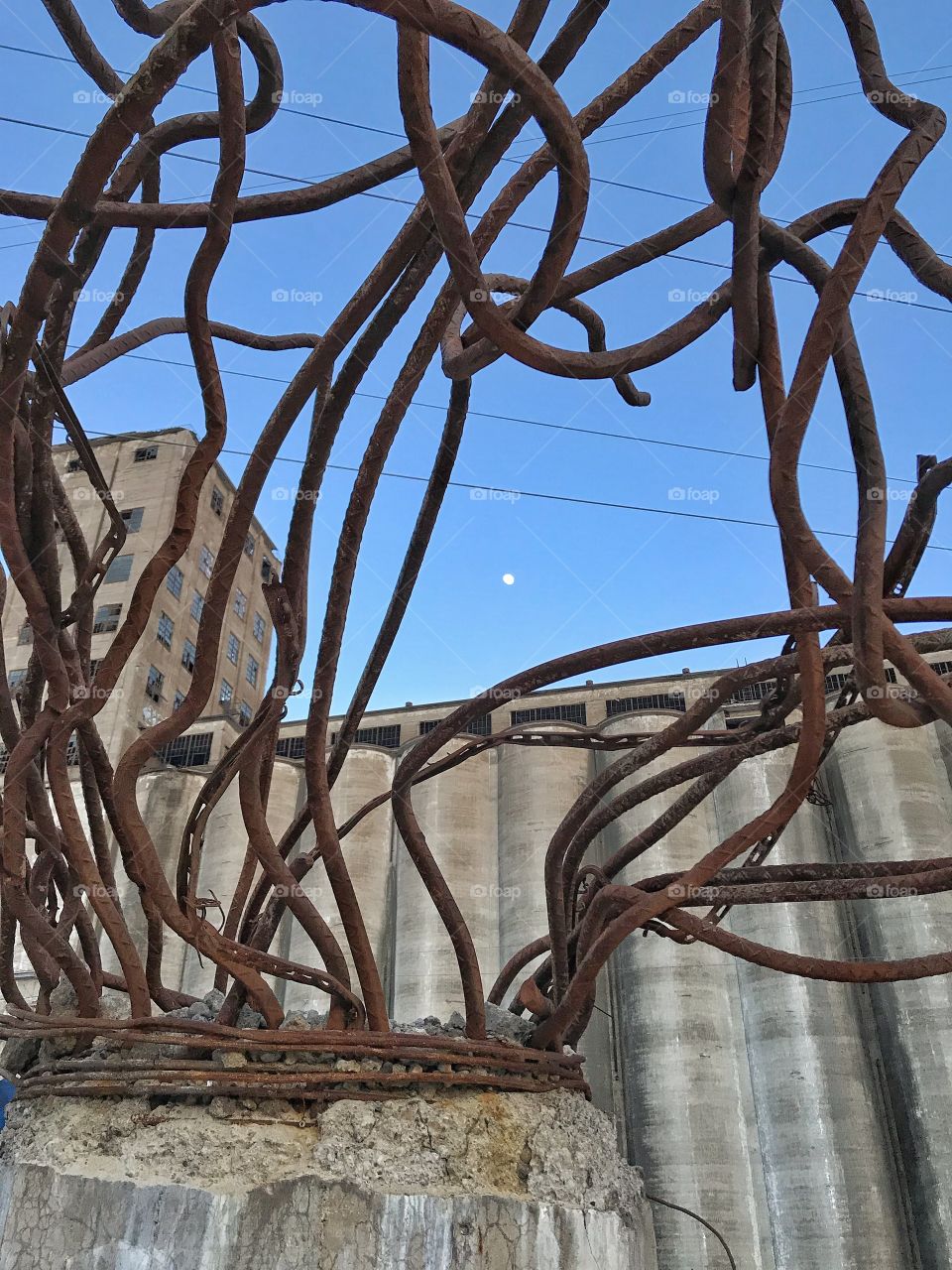 Old foundation and rebar