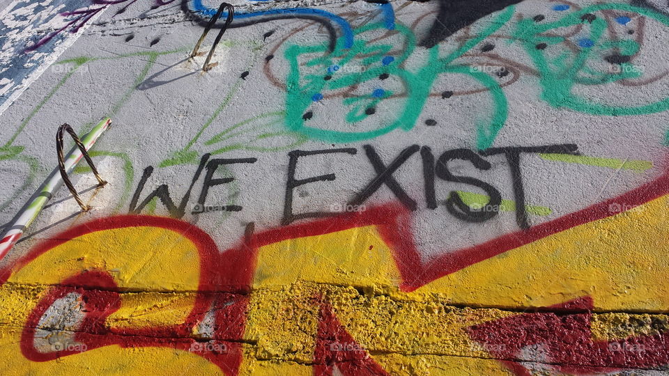 We exist graffiti
