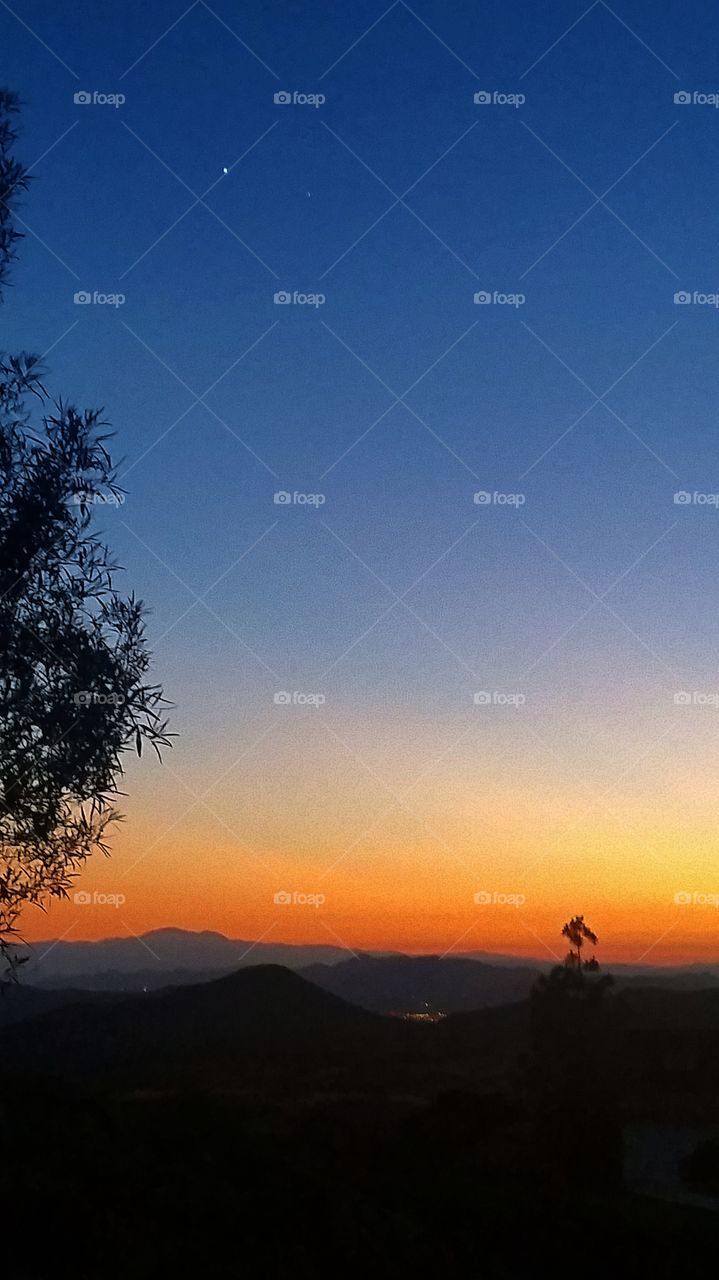 Venus & Jupiter Sunset. The planets were nearly touching in June and now once again go separate ways