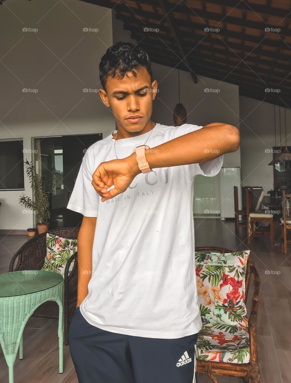 Que horas é aí em?