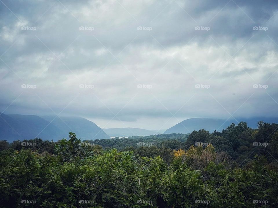 Clouds over the Hudson Valley in New York 