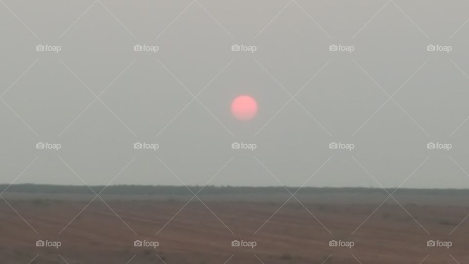 smoke from a distant fire