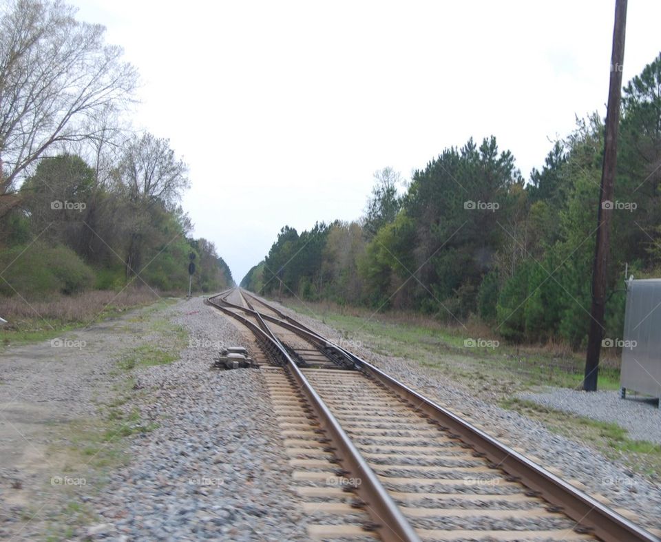 Railroad track with siding track