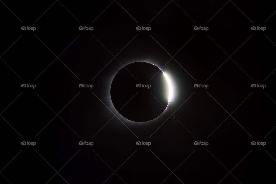 Total eclipse diamond ring