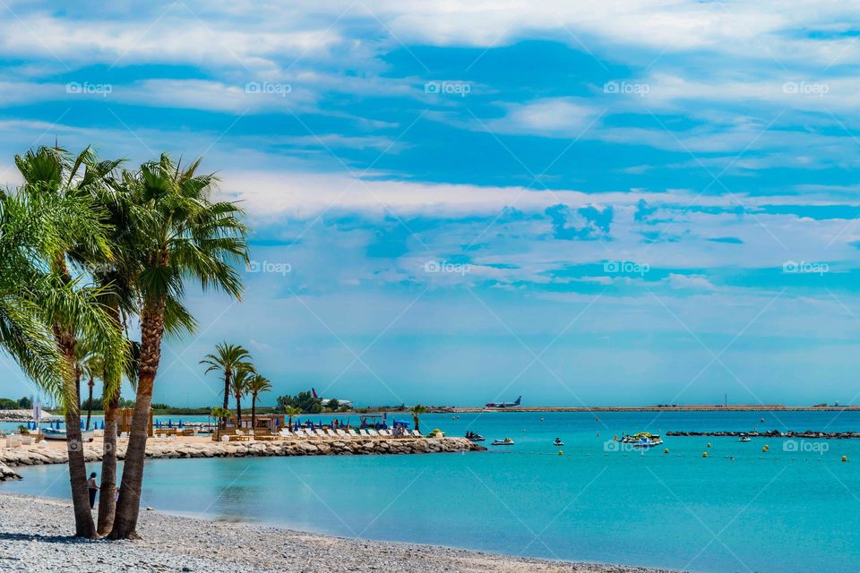 Beautiful beach at Nice France