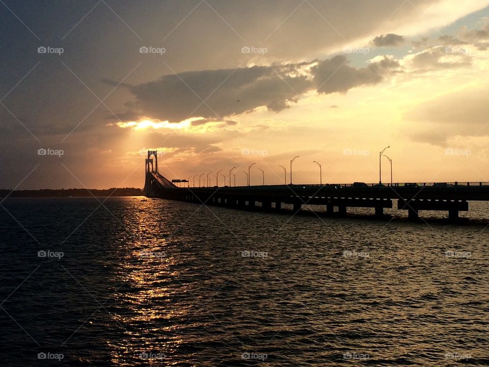 Newport Bridge  Sunset 