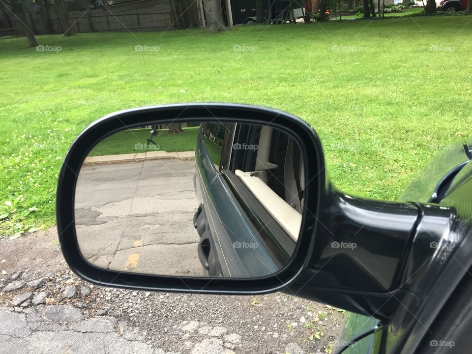 Perfect imperfections 
Broken rear view mirror
Still works! Mostly. 