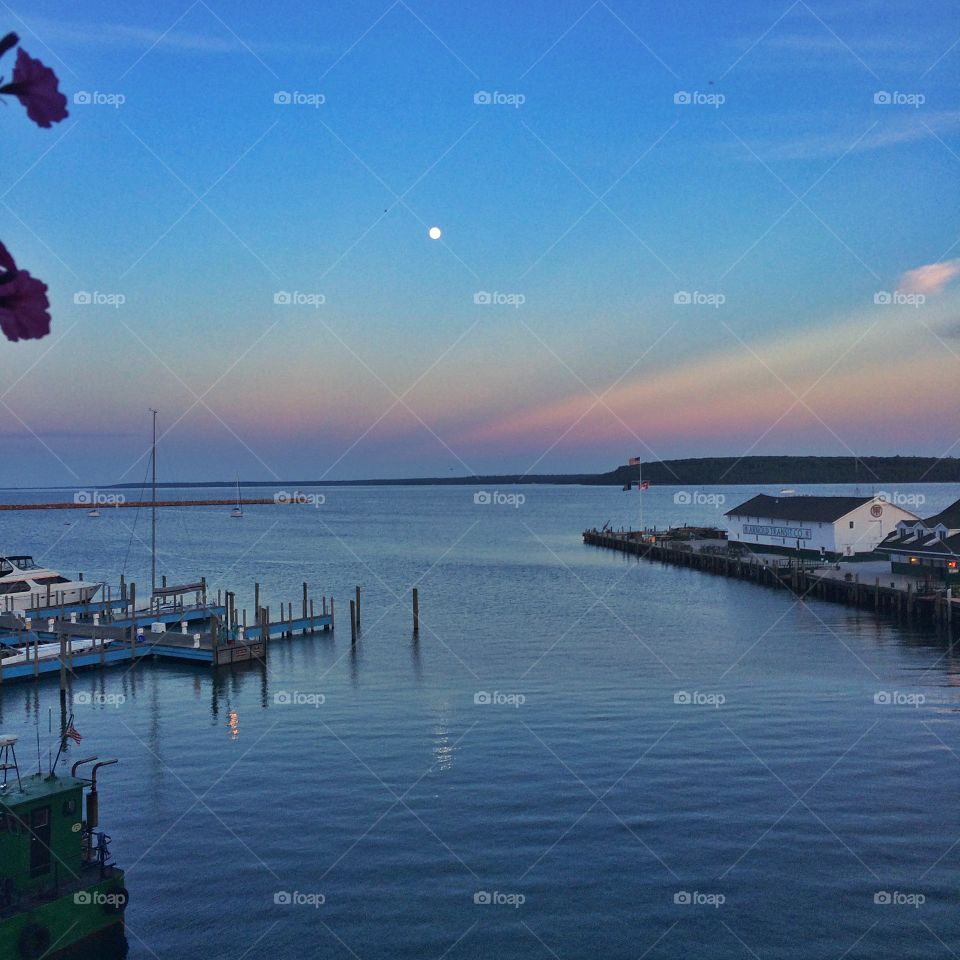 Night falls over the straits