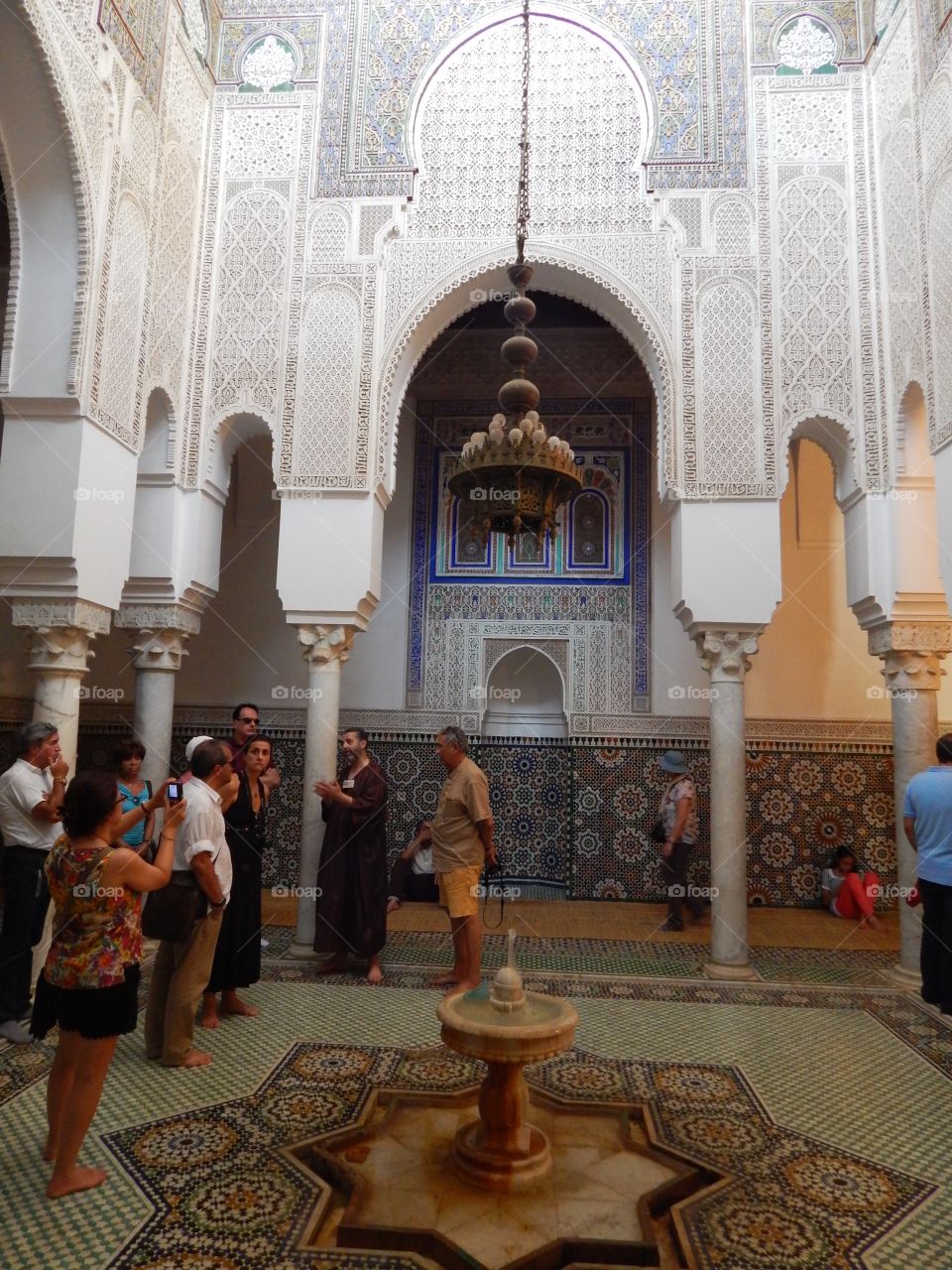 The beautiful arch ways and mosaics famous to Morocco 